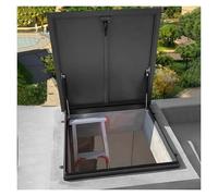 Commercial Roof Access Hatch Door 60x95cm Ventilated Attic Access Panel Emergency Roof Lid Gray Access Hatch for Easy Commercial and Home Use