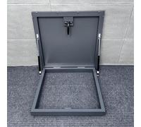 Commercial Roof Access Hatch with Galvanized Frame & Gas Shock Strut, Waterproof Emergency Skylight Cover for Secure Building Entry