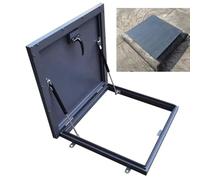 Commercial Roof Access Hatch with Hydraulic Support and Switch Handle, Aluminum Frame Safety Door for Industrial and Home Use