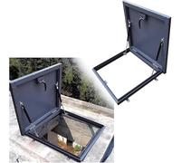 Commercial Roof Hatch, Metal Manhole/Cellars Exit Cover with Rubber Seal Strip, Outside Square Rooftop Hatch Lid