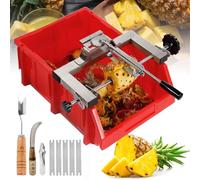 Commercial Rotary Pineapple Peeling Machine - Heavy-Duty Stainless Steel Kitchen Tool with Sharp Commercial Knife for Efficient Peeling