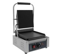 Commercial Sandwich Panini Press Grill, 1800W High Volume Electric Sandwich Maker, 180° Flat Open Large Grill, Stainless Steel Toaster, Professional Toastie Maker for Restaurant Cafe