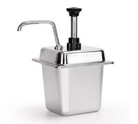Commercial Sauce Dispenser with Adjustable Output, Ideal for Hot Fudge and Cheese in Restaurants and Snack Stations