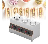 Commercial Sauce Heater, Electric Cheese Dispenser, Chocolate Melting Machine with 30-85°C Temp Control, 650ml Plastic Bottle for Caramel/Curry/Butter Sauces