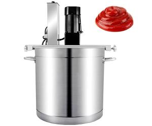 Commercial Sauce Mixer, 5-35kg Automatic Jam Blender, Adjustable Speed & 4 Blade Electric Stirrer for Jams, Ketchup & Sauces, Compatible with Gas & Induction 40L