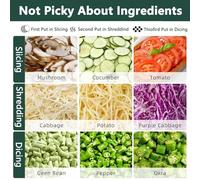 Commercial Scallion Slicer, 150kg/hour Spring Onion Chopper, Dual Speed Adjustable, Stainless Steel, 7cm Feed Port, 200W Electric Vegetable Cutter for Garlic Ginger Chili(110V)