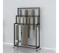 Commercial Scarf Roll Storage Rack, 3-Tier Metal Display Holder with 360 Swivel Caster Wheels for Boutique Towel and Trousers Organization