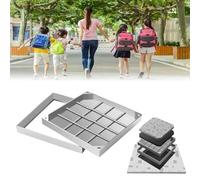 Commercial Septic Tank Lid Concealed Manhole Covers, Round to Square Recessed Ground Pit Cover & Sewage Basin Covers for Garden/Yard/Pavement/Road Street(LxW 650x450 mm)