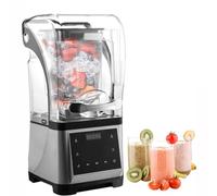 Commercial Shaved Ice Machine, 1800W Professional Electric Blender, 1.8L Multifunctional Stand Smoothie Maker with Mute Hood, Speed Adjustable and Timing Regulation for Party Activities