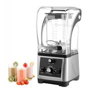 Commercial Shaved Ice Machine, 1800W Professional Electric Blender, 1.8L Multifunctional Stand Smoothie Maker with Mute Hood, Speed Adjustable and Timing Regulation for Party Activities
