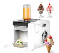 Commercial Shaved Ice Machine 280 W, Ice Cream Maker, Shaved Ice Crushing Machine, Electric Snow Cone Maker for Restaurants, Bars, Snack Bars, Dessert Shops White