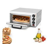 Commercial Single/Double Deck Countertop Electric Pizza Oven With Pizza Stone, 20/48L Capacity, Multipurpose Toaster Bake Broiler, For Restaurant Home Use(Single Layer)