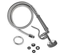 Commercial Sink Spray Valve with 45" Pre-Rinse Hose, Pre Rinse Sprayer with Flexible Stainless Steel Hose, for Commercial Kitchen Faucets, Grey