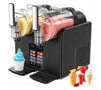 Commercial Slush Machine Dual Tank 2×2L,Fast Rapid Chill Black-110V-120V
