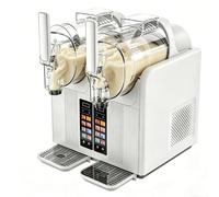 Commercial Slush Machine Dual Tank 2×2L,Fast Rapid Chill White-110V-120V