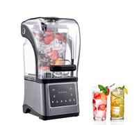Commercial Slush Machine, Frozen Drink Maker with Sound Enclosure, Smoothie Blender for Cocktails, Coffee & Tea