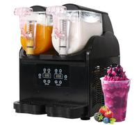 Commercial Slushy Machine, 2 x 2.5L Home Slush Maker, 380w Slushie Machine for Home, Frozen Drink Ice Crusher Machine, No Ice Required, for Cocktail, Frappé, Milkshake, Wine