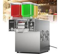 Commercial Snow Cone Machine - 120kg/24h Shaved Ice Maker with Electric Turntable & 4 Ingredient Cylinders, 750W Cream Crusher