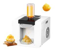 Commercial Snow Cone Maker, 60kg/Day, Automatic Cleaning & Touch Screen, Electric Ice Shaver for Food Truck, Restaurant, Milktea Shops, Home