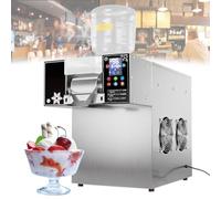 Commercial Snowflake Ice Machine Maker Mountertop, 120KG/24H, Speed Adjustable, Stainless Steel Shaved Ice Machine Automatic Electric Ice Crusher for Restaurant, Supermarket