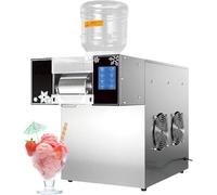 Commercial Snowflake Ice Maker, 750W Automatic Shaved Ice Machine, Stainless Steel Electric Snow Cone Maker for Cocktails and Milk, Speed Adjustable