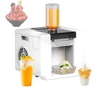Commercial Snowflake Ice Maker, Electric Ice Shaver for Snack Bars, Smart Button Control