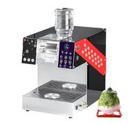 Commercial Snowflake Ice Maker, Snow Flake Ice Shaver Machine, Intelligent Operation and 16cm Drum Length, 4 Nozzles Automatic Cleaning and Ice Out In 3 Seconds, with Rotary Receiving Basin