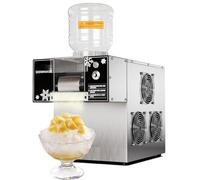 Commercial Snowflake Ice Maker, Stainless Steel Shaved Ice Machine, Adjustable Speed, for Restaurant Snack
