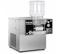 Commercial Snowflake Ice Shaver, 60 Kg/day, Dual Barrels, 8 Cm Roller | Adjustable drum speed controls ice texture; fast cooling supports snow cones, frozen desserts, drinks and fruit bowls.