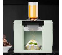 Commercial Snowflake Machine with Automatic Cleaning, Snow Cone Ice Shaver Machine 120KG/24H, Slushie Cool Maker, Homemade Desserts Machine for Bakery, Cafe,Green
