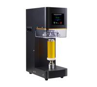 Commercial Soda Can Sealer - 2.4-6.7 Inches Height Adjustable, Automatic Sealer for Aluminum and Plastic Cans, Black (Black)