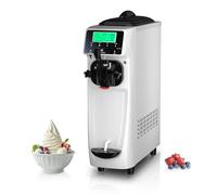 Commercial Soft Serve Ice Cream Machine 16L/H with Air Pump | Countertop Mini Ice Cream Maker Stainless Steel Hopper 1150W R290 for Café Restaurant Dessert Shop UK