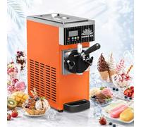 Commercial Soft Serve Ice Cream Machine, 4-5L/H Maker with 2.5L Hopper, 1L Freezing Cylinder, LCD Control, One-Touch Cleaning for Café, Restaurant, Dessert Shop