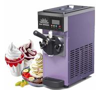 Commercial Soft Serve Ice Cream Machine - 4-8KG/h Output, 450W/750W, LED Display, Ice Cream Maker, Countertop Compressor Dispensers for Restaurants & Cream Shops Orange-450W