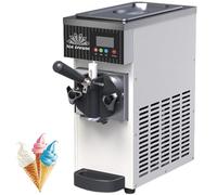 Commercial Soft Serve Ice Cream Machine, Automatic Cleaning, LCD Panel, Countertop Dessert Maker for Restaurants and Food Shops
