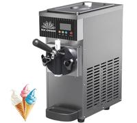 Commercial Soft Serve Ice Cream Machine, Automatic Cleaning, LCD Panel, Countertop Dessert Maker for Restaurants and Food Shops
