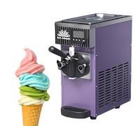 Commercial Soft Serve Ice Cream Machine High-Efficiency Countertop Maker with 4-5kg/h Output for Restaurants Cafes Dessert Shops(Purple)