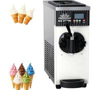 Commercial Soft Serve Ice Cream Maker, 4-5L/H LCD Auto Control Rapid Freezing Stainless Steel Self Cleaning for Home Party Dessert
