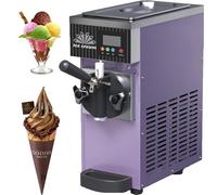 Commercial Soft Serve Ice Cream Maker, High Yield 80-100/H with LCD Panel, Ideal for Restaurants & Dessert Shops