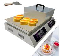 Commercial Souffle Machine Electric Countertop Dorayaki Making Machine Muffin Pancake Dorayaki Souffle Machine Non-Stick Waffle Maker 2 Copper Heating Plates Digital Control Dualhead