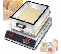 Commercial Souffle Pancake Machine, Electric Nonstick Pancake Maker, Stainless Steel with Glass Flip Cover, Dutch Pancake Baker