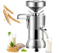 Commercial Soy Milk Maker, 1100W Stainless Steel, Wet Grinder with 100-Mesh Filter & Automatic Pulp Separation, 25kg/h, for Restaurants, Canteens