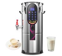 Commercial Soy Milk Maker, Large Stainless Steel Automatic Machine with Removable Filter and Timer, for Restaurant and Kitchen Use