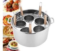 Commercial Spaghetti Cooking Machine Hot Pot Maker Multifunctional Pasta Cooker 5 Holes Stainless Steel Stock Pot for Takeaway Shops, Food Production Facilities, Kitchen