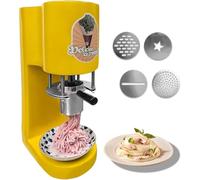 Commercial Spaghetti Ice Cream Machine,28-30L/H Professional Gelato Ice Cream Noodle Maker With 4 Different Shapes Noodle Mold,for Catering & Soft Serve Shops(Yellow)