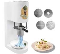 Commercial Spaghetti Ice Cream Machine,28-30L/H Professional Gelato Ice Cream Noodle Maker With 4 Different Shapes Noodle Mold,for Catering & Soft Serve Shops(White)