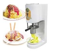 Commercial Spaghetti Ice Cream Maker 30L/H, 80W Countertop Soft Serve Machine with 420ml Hopper, Stainless Steel Blades, Noodle Press