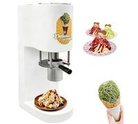 Commercial Spaghetti Ice Cream Maker, 80W Ice Cream Noodle Maker,Spaghetti Ice Cream Press Machine,Professional Ice Cream Noodle Extruder,4 Noodle Shape Molds,for Home & Party
