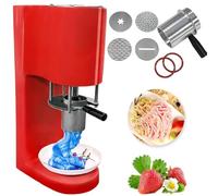 Commercial Spaghetti Ice Cream Maker, Ice Cream and Soft Serve Maker, Gelato Machine with 4 Shape Molds, One-Touch Start, for Dessert Shops/Home/Food Trucks