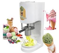 Commercial Spaghetti Ice Cream Press, 80W Electric Ice Cream Press Machine, Stainless Steel, Gelato Machine with 4 Shape Molds, Ice Cream Noodle Maker, for Gelato & Dessert Shops & Snack Bar 220V